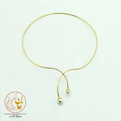 گردنبند طلا - طرح مروارید نشان-ZMM0952